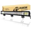PICAA Fuoristrada Barra luminosa a LED 28 pollici 7D 6000K 12V 24V Tripla Fila 396w Spot Flood da Lavoro a LED Led Luci di Lavoro a Led per FUORI STRADA Moto 4WD SUV ATV UTV Camion