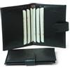 Old Angler Firenze Old Angler Portafoglio in Pelle Nero con Chiusura a Pressione | Made in Italy | Schermatura RFID | 4 Scomparti per Carte | 2 Tasche Varie | Fodera Scozzese