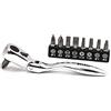 Titan 11212 4-1/8 Flex-Head Offset Micro Ratcheting Bit Driver e Bit Set
