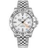 PAGRNE DESIGN Pagani Design Watches Men GMT Automatico meccanico a carica automatica Analogico Zaffiro Sport Orologio da polso luminoso impermeabile (Bianco 5Z)
