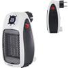 BEPER P203TER350 Mini Termoventilatore Ceramico, Mini Stufetta Elettrica Salvaspazio 500W/1000W, Display LED, Timer 24h, Termostato, Spina Rotante 90°, Autospegnimento Sicuro