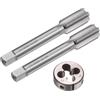 QUARKZMAN Set di 3 Pezzi Rubinetti e Matrici, Maschio Filettatore UNF 1/2-20 e Fresa Rotonda, Kit di Maschio e Fresa per Riparazione Filettature Dadi Viti Bulloni