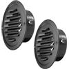 SUMNACON 2 coperture di ventilazione in acciaio inox 304, rotonde da 97 mm, per griglia di ventilazione, cappa aspirante con rete per insetti, per bagno e cucina (nero)