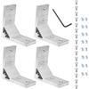iMetrx Set di 4 staffe angolari 4040 con 16 slot M8 T, 16 pezzi M8 x 18 mm Hex Socket Cap Screw e 1 pezzo M5 Wrench per profili di estrusione in alluminio serie 2020