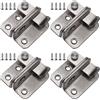 RoadLoo Piccolo Lucchetto Hasp,RoadLoo 4 Coppie Bullone della Porta Serratura Della Porta Bullone In Acciaio Inox Latch Gate Hasp Serratura Antifurto Con la Vite per Finestra WC Mobili Porta Pet Destro Aperto