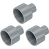 QUARKZMAN 3 Pz Raccordo Tubo Riduttore in UPVC, Accoppiatore Tubo Dritto in PVC 1-1/4x1/2 Adattatore Connettore per lista Idraulica Fognaria Domestica, Grigio