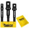 SabreCut 3 adattatori per bussole SabreCut SCESAK1 da 1/4 HEX a 1/4 3/8 1/2 SQUARE DRIVE per avvitatori a percussione chiavi e cricchetti