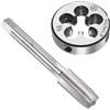Unifizz Set di maschi e matrici metriche M13 x 1,5 mm, filettatura a macchina con fustelle filettate rotonde, kit per riparazione di dadi e bulloni