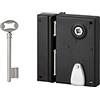 THIRARD - Serratura Verticale Applicata a Chiave a Fouillot per Porta Interna - Quadro 7 mm - Asse 40 mm - Dimensioni 110 x 70 mm - Finitura Nera - 1 Chiave Inclusa - Sicurezza Rinforzata