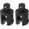 VGOL 2 pezzi 1/2 pollice Drive Breaker Power Knuckle Bar Head Socket Strong Arm Power Bar Head Socket Wheel Wrench Knuckle Joint, Nero