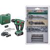 Bosch Uneo Maxx Martello Perforatore Ricaricabile, con 1 Batteria, 18 V + 2609256989 Uneov Set Misto, 19 Punte e Inserti Avvitamento