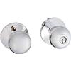Schlage F80-ORB Orbit - Set di pomelli per porta del ripostiglio, cromato lucido