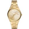 Fossil Orologio Scarlette da donna, 38 mm Movimento al quarzo con data a tre lancette e cinturino in acciaio inossidabile, 38 mm, Tono dorato