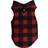 CAPASTEC Gilet Caldo Per Cane Gatto 1 Pc In Pile Polare Rosso Nero | Per Cani Gatti Piccoli, Adatto Per Inverno E Autunno, Petto 40cm, Schiena 30cm, Collo 36cm, Morbido