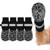 Adiwo Calzini per Cani Antiscivolo, 4PCS Regolabili e Iavabili Calzini Cane, Protezioni per Zampe di Cane per Cani di Piccola Taglia, Media Taglia (Stampa leopardata S)