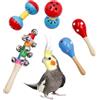 Dnoifne Set 5 Giochi con Campanelle Colorate per Uccelli, Accessori per Gabbie, Divertenti Campanellini per Galline, Pappagalli, Cocorite, Calopsitte e Inseparabili
