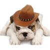 Shenrongtong cappello da cowboy, traspirante per animali domestici, cappello da cowboy per gatti, costume di Halloween per cuccioli, comodo decorazione per feste per animali domestici, per passeggiate
