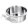 Ruhnjyg Kennel Water Bowl - Robusta ciotola per animali domestici in acciaio inox con supporto a tre bulloni, ciotole da parete per animali domestici, ciotola per cani e gatti - L