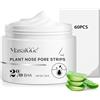CLFJLXYX Strisce e maschera per rimozione punti neri, 30 g, 60 pezzi, strisce per pori per naso e viso, pulizia profonda e rimovibile, per uomini e donne, tutti i tipi di pelle