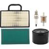 Ewillownm Compatibile con 499486 698754 Filtro dell'aria per motori BS 18HP-26HP Intek V-Twin JD MIU11286 GY21056 GY20575 D140