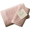 Generic Coppia set asciugamani 1 + 1 viso ed ospite colore a scelta art. LB965B - Liu Jo (Rosa)
