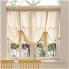 Generic Roman Tende in Lino Cotone, Tenda a Pacchetto con Nappe, Tasca per Asta, Tende a Pannello per Camera da Letto, Cucina, Bagno (Color : Beige, Size : W150xH170cm/59x67in)