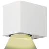 Partenopea® Applique lampada da parete a muro per lampadine LED gu10 potenza max supportata 10w per interno esterno IP54 moderno faretto monoemissione (Cubico, Bianco luce naturale 4000k)