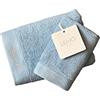 Generic Coppia set asciugamani 1 + 1 viso ed ospite colore a scelta art. LB965B - Liu Jo (Azzurro)