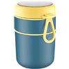 Huvqianu Contenitore termico per alimenti caldi, contenitore termico per il pranzo, a prova di perdite, portatile, in acciaio inox, contenitore per il pranzo caldo