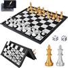 ZUSUZU Scacchiera Magnetica,Scacchiera Pieghevole,Dama Gioco da Tavola,Portatile Chess Board Set,Scacchi da Viaggio per 6 + Anni Bambini e Adulti (25cm x 25cm)