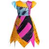 Lito Angels Vestito Costume da Ragazza patchwork Halloween Christmas per Bambina Taglia 18-24 mesi, Arancia (Etichetta in Tessuto 100)