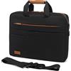 LOVEVOOK borsa per laptop 15,6 pollici borsa per laptop impermeabile da uomo borsa per notebook valigetta per affari/viaggi/lavoro, nero