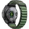 NotoCity Cinturino per Garmin Fenix 7/6/6 pro/5, Cinturino 22mm per Garmin Fenix 7 pro/5 plus/8, Forerunner 965/955, Nylon Quickfit Gancio a G Regolabile per Epix Gen 2, Approach S60/S62(Verde)
