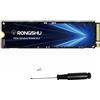RONGSHU SSD 1TB NVMe PCIe4.0 Gen4x4 SSD Interno per Gaming M.2 2280 Velocità di Lettura Sequenziale Fino a 7400MB/s Unità a Stato Solido Interna 3D NAND TLC con Cache SLC Compatibile con PS5 (RP7000)