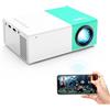 wepvo WiFi proiettore Portatile Proiettori, Schermo del Telefono può Essere Specchiato al videoproiettori in Modalità WiFi o Tramite Cavo Dati, Compatibile con Phone/Tablet/Laptop/TV Stick/Type-C/USB