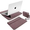 MiRowy 15-16 Pollici Custodia per PC Portatili, con Funzione Supporto Borse per Laptop Cover, per MacBook Pro 16 Pollici (M5~M1, Pro/Max), MacBook Air 15 Pollici (M5~M2), Surface, Dell (15-16 | Rosa Scuro)