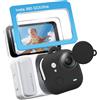 NEWZEROL Cover + 2 Pezzi Vetro Temperato con Kit di Installazione Compatibile con insta360 Go Ultra, Pellicola Protettiva Antigraffio HD e Custodia Protettiva Morbida in Silicone - Nero