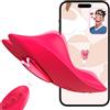 Ohi BoBi Sun Vibratore Sex Toys con Ovetto Vibrante donna Telecomando per Coppie,Vibratori Indossabile Tramite per Cellulare,Mutandine Vibranti con 10 Impostazioni di Vibrazione,(Rosso)