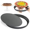 O-Kinee Padella Antiaderente con Quiche, Quiche e Torte con Base Rimovibile, Stampo Crostate e Bordo Scanalato (22cm)