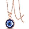 Silvora Collana Amuleto Demone Occhio Blu Argento Sterling 925 Occhio Azzurro Vontage Antiallergico Regalo Mamma Ragazza