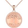 CPSLOVE Collane Ciondoli Foto da donna ragazza Collana Medaglioni in argento 925 Fotografia Ciondolo Albero della Vita personalizzato Pendenti aperto amuleto rotondo di moda, Oro rosa