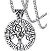 FaithHeart Collana Yggdrasil Collana Albero della Vita con Nodo Celtico Collana Vichinga Traforata Norrena Collana Uomo Acciaio Colore Argento Nero Oro Punk Hiphop Regalo
