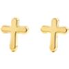 Monde Petit Orecchini croce da donna - oro giallo 18K (750) - Scatola Regalo - Certificato di garanzia