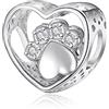 PRAYMOS Charm per sorella, in argento sterling 925, con sorelle, per Pandora Charms, sorella, regali per la famiglia, amici per donne e figlie, M, Argento sterling, Zirconia cubica