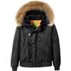 WOXIHUAN Uomo Piumino Cappotto Spesso Caldo Invernale Giacca Media Lunghezza Antivento Parka con Cappuccio in Pelliccia Giubbotto Slim Fit