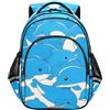 EtherSpher Carino Cartoon Blu Delfino Zaino per la Scuola per Bambini Adolescenti Adolescenti Borse per Laptop Adolescenti Bambini Casual Day pack mochilas para ninas de 13 anos