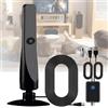 FiTspi Rewave, antenna a ventosa Plug Play, antenna TV digitale per interni e interni, con canali di portata di 50 miglia, antenna universale ad alto guadagno per interni ed esterni, antenna TV