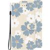 BLOTECH Custodia Cellulare per Motorola Moto G05 Cover Portafoglio Flip Caso PU Pelle TPU Antiurto,[Kickstand][Slot per Schede][Chiusura Magnetica] Motivo floreale blu e bianco per Motorola Moto G05