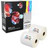 PRESTIGE CARTRIDGE 1,000 Compatible Zebra 100mm x 150mm White Direct Thermal Labels (500 Labels per Roll) for Zebra Type Printers - TWO ROLLS