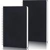 Yarotm Taccuino A5 Spirale - 2 Pezzi Quaderni Pagine Bianche Spirale - Taccuino A5 Fogli Bianchi 100g / m² Carta - A5 Blocco Note Sketchbook per Schizzi - Quaderno Appunti Diario Viaggio, Nero
